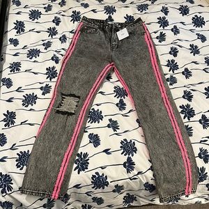 Adika Pink Stripe Jeans